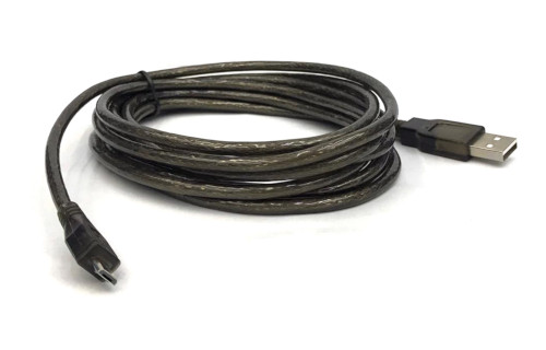 USB 2.0 AM to Micro USB M Cable Transparent Black 3m